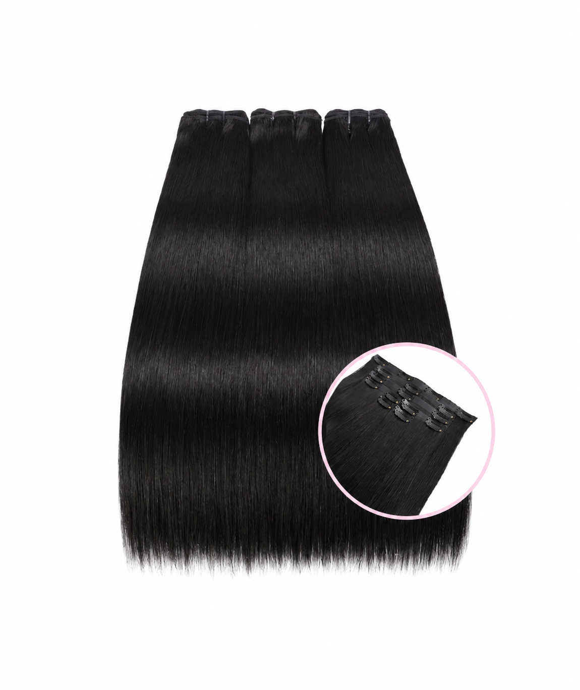 Vietnamese Bone Straight Raw Seamless Clip-ins