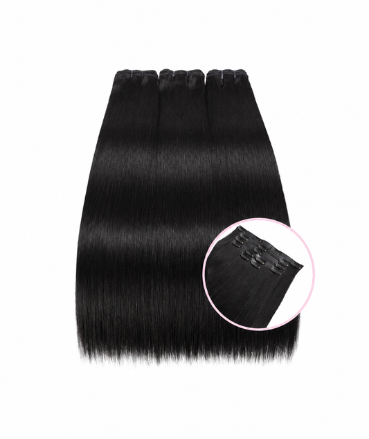 Vietnamese Bone Straight Raw Seamless Clip-ins